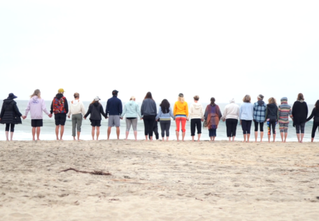 meditation exercise on the beach